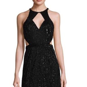 Adrianna Papell Beaded Halter Gown